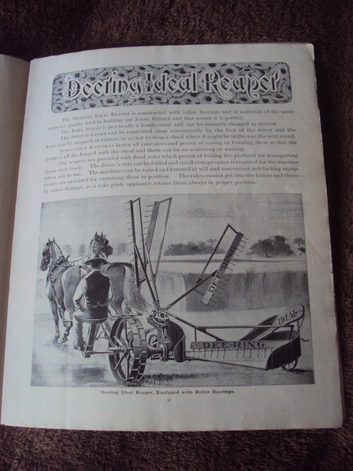 1901 Deering Harvesting Machinery Catalog 36 page SB
