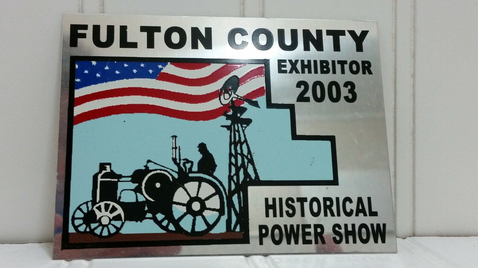 Plow Power & Antique Tractor Show EXHIBITOR PLAQUE Lot Indiana Exibits Fulton Co