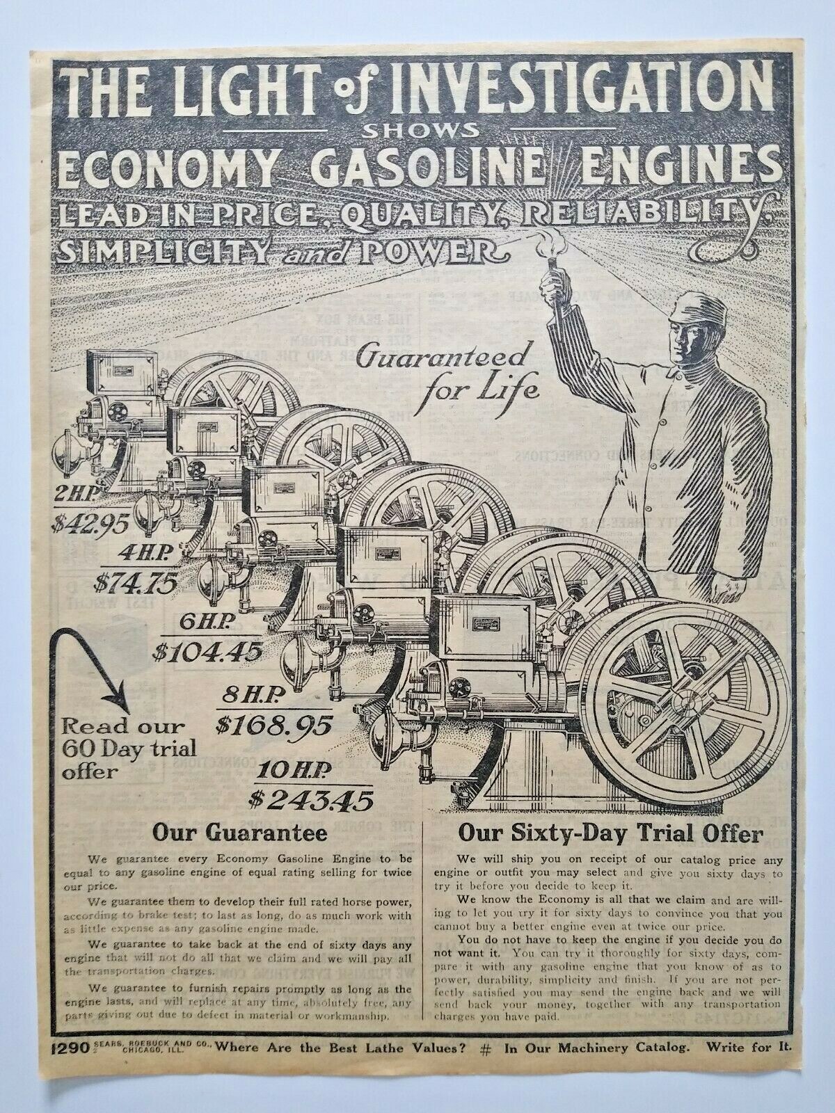 1911 Atlas Pit Stock Wagon Scale Farming Machine Art Sears Catalog Page Print Ad