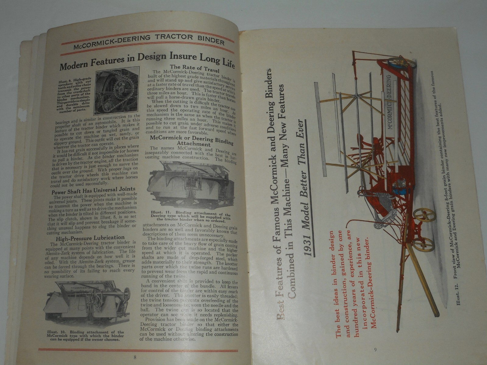IH MCCORMIC DEERING REAPER CENTENNIAL 1831-1931 Grain Binders Sales Brochure