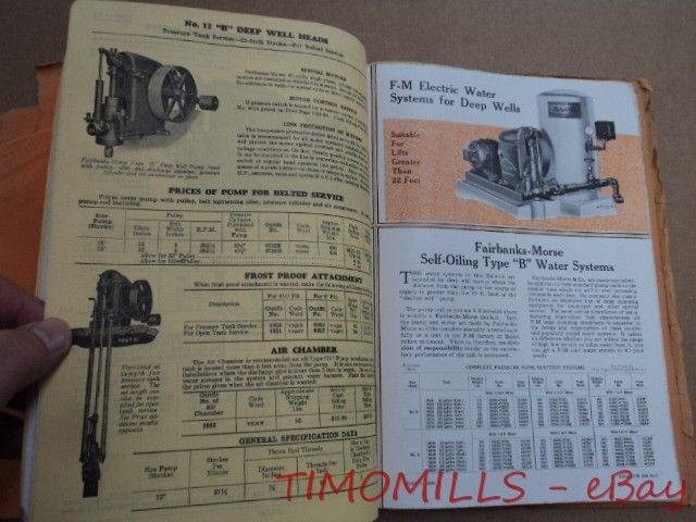 1930 Fairbanks Morse Home Water Systems Dealer Catalog Binder Z Engine Typhoon