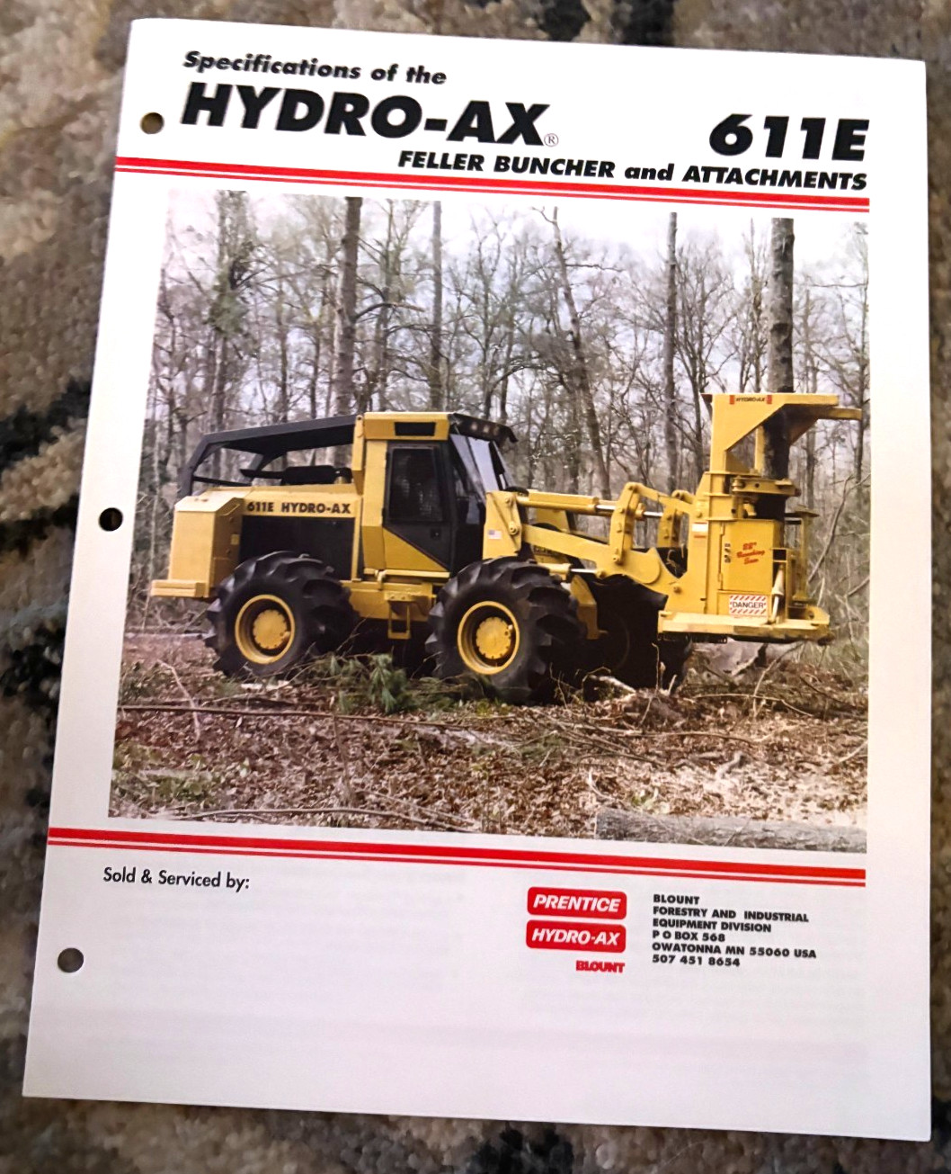 Prentice Hydro-Ax 611E Feller Buncher & Attachments Brochure FCCA25