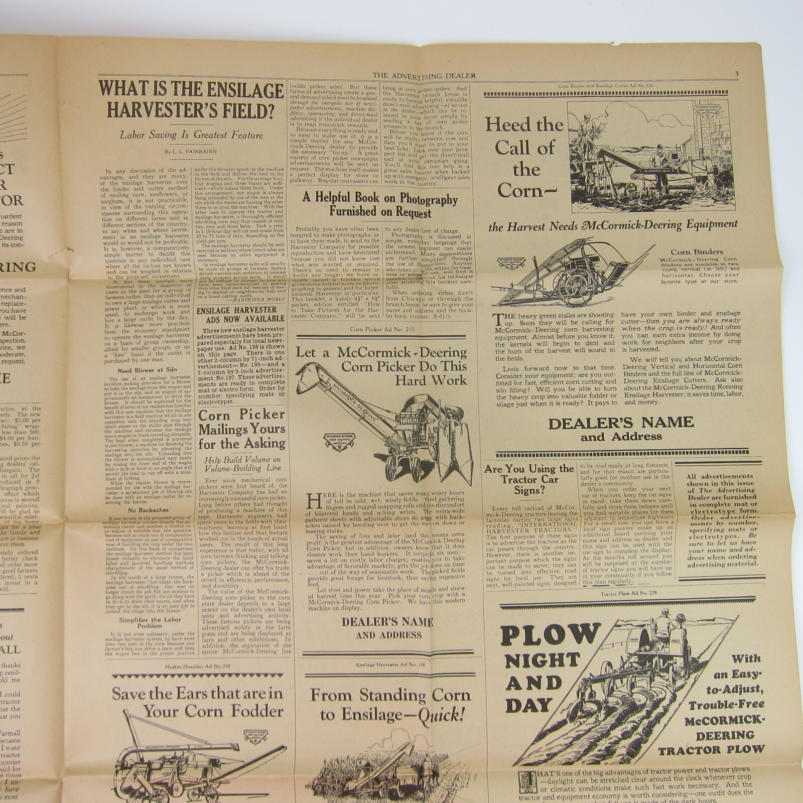 The Advertising Dealer McCormick-Deering Trade News 1929 Chicago IL Antique RARE