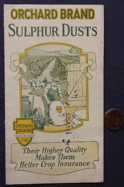 Cincinnati Ohio Orchard Brand Sulphur Dusts Insecticides Farm Brochure VTG +