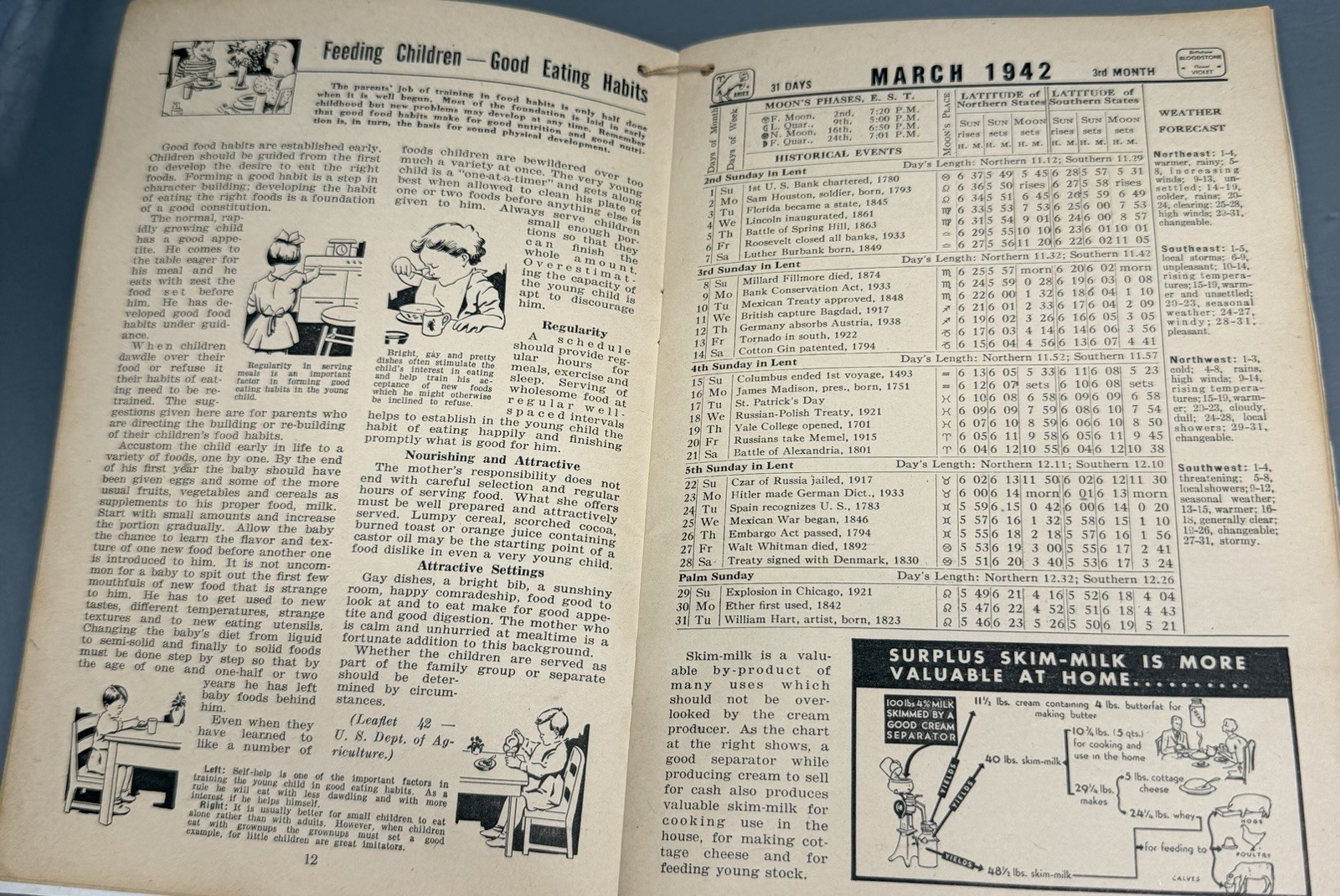 De Laval Handy Reference Yearbook 1942 ~ Vintage Almanac ~ Spokane Washington