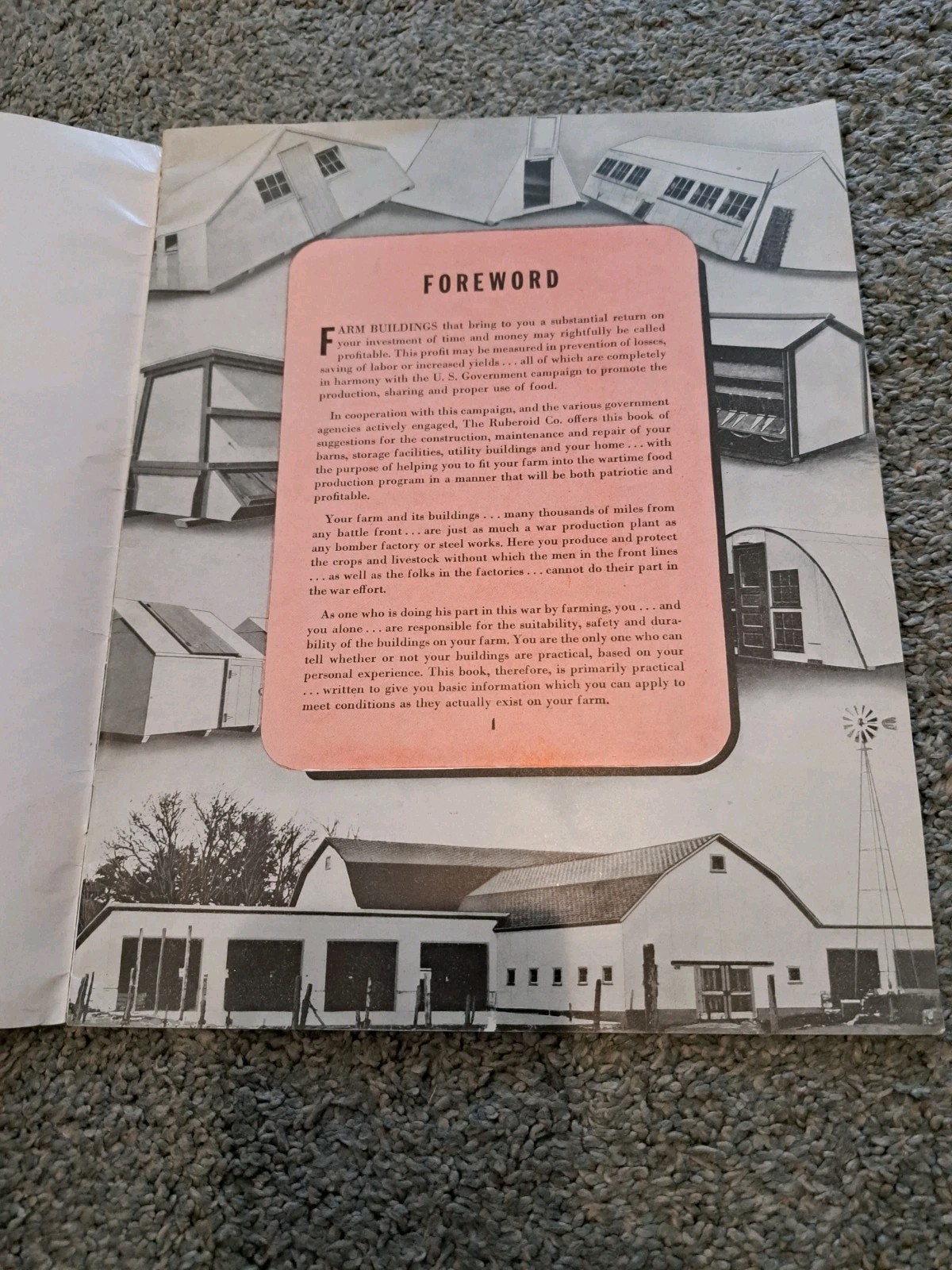Profitable Farm Buildings Ruberoid Company 1944 Barns Roofs