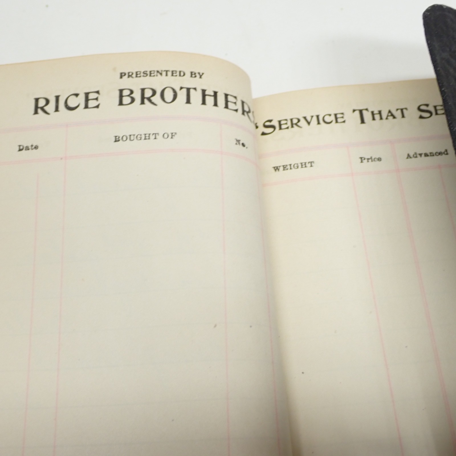 1917-18 Livestock Auction Ledger Rice Brothers Sioux City Chicago Leather K39