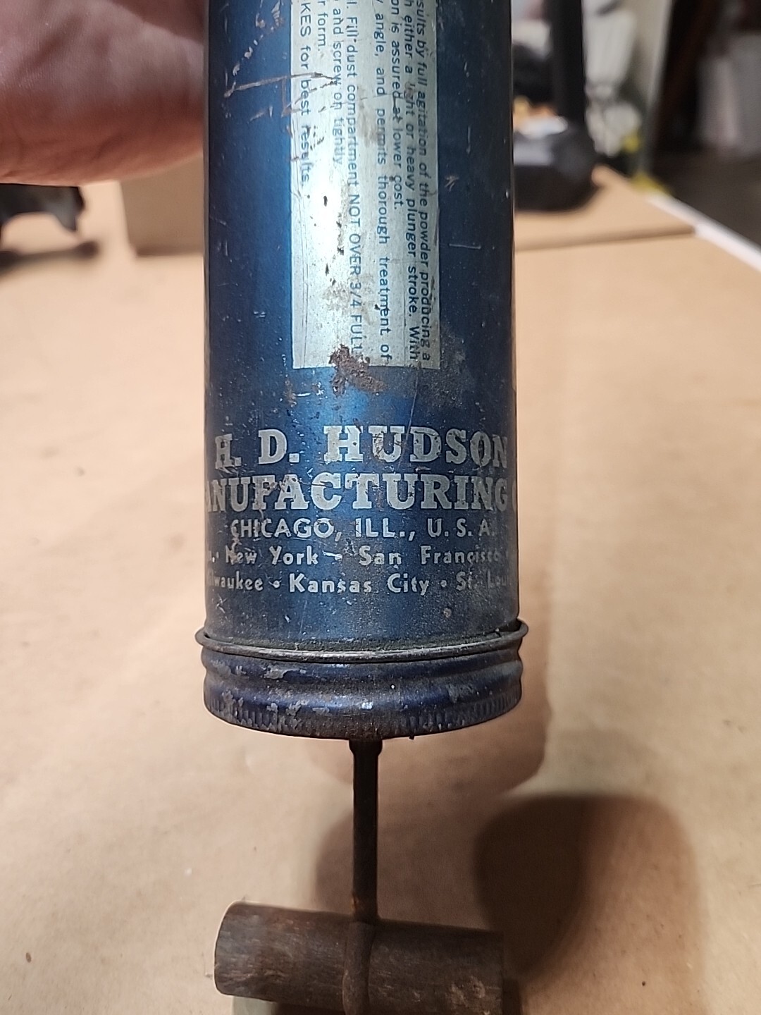 Vintage Admiral Duster Co. HUDSON No. 766 Garden Pesticides Bug Sprayer Nice!