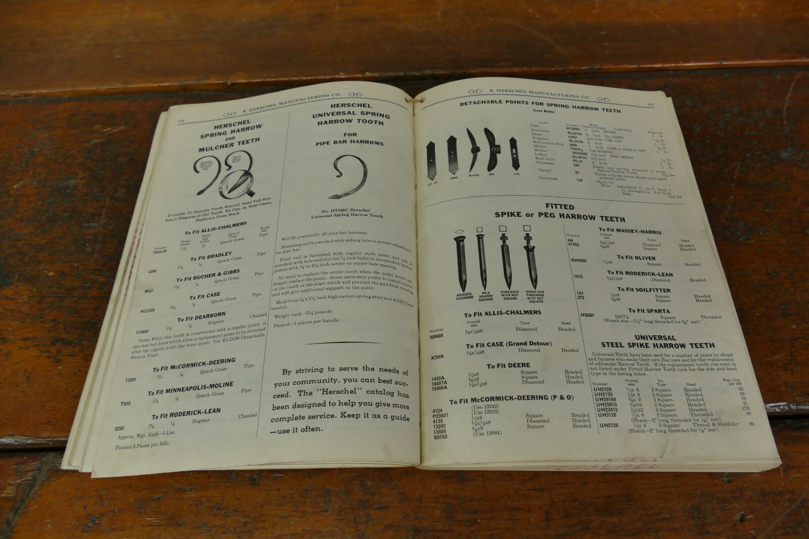 Vintage 1959 R HERSCHEL MFG CO Catalog Farm Implement Machinery Tools PEORIA IL