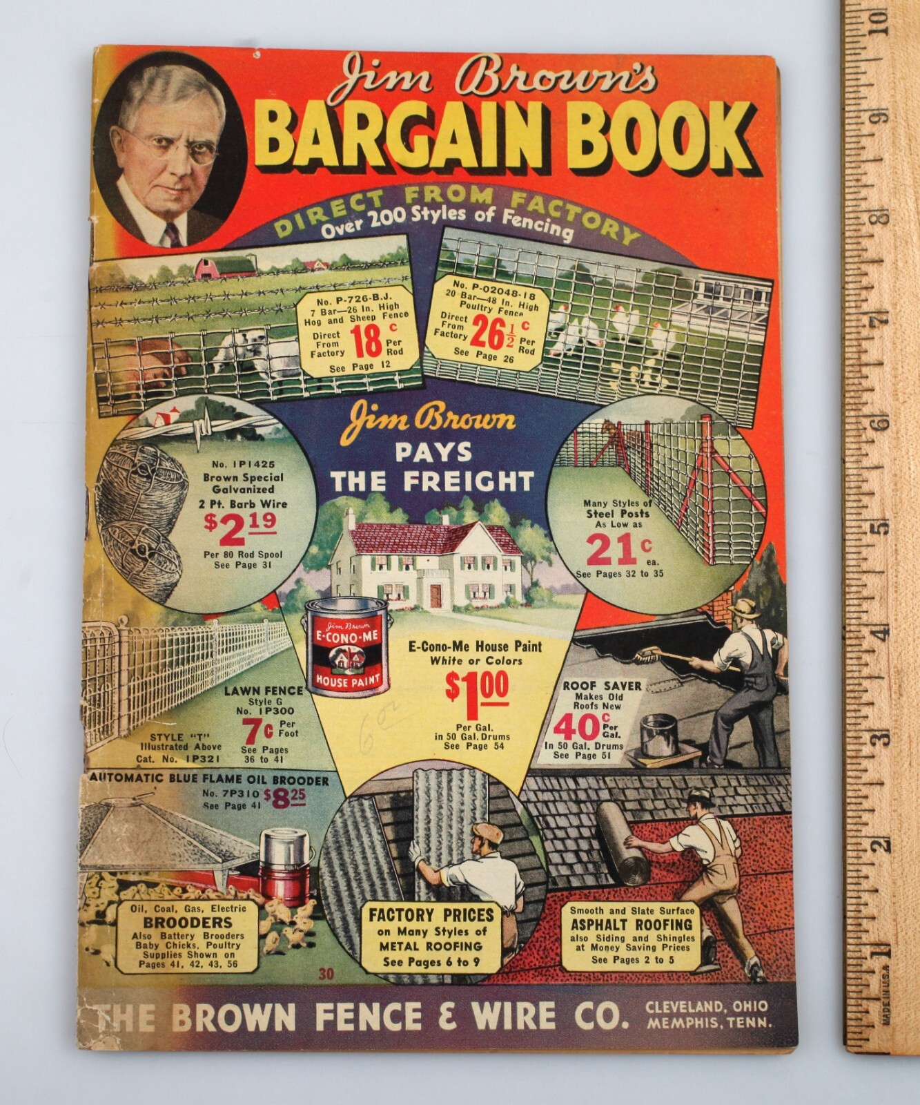 1930s Jim Brown&rsquo;s Fence & Wire Bargain Book Farm Supply Catalog Cleveland
