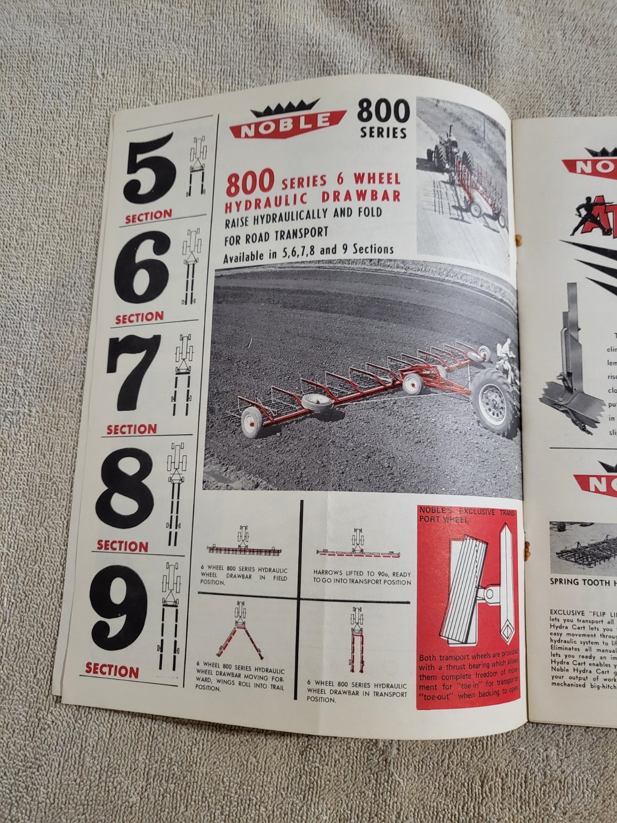 NOBLE DAKON Harrow BROCHURE 1968? John Deere IH Sioux Falls, SD. Dakota Iron