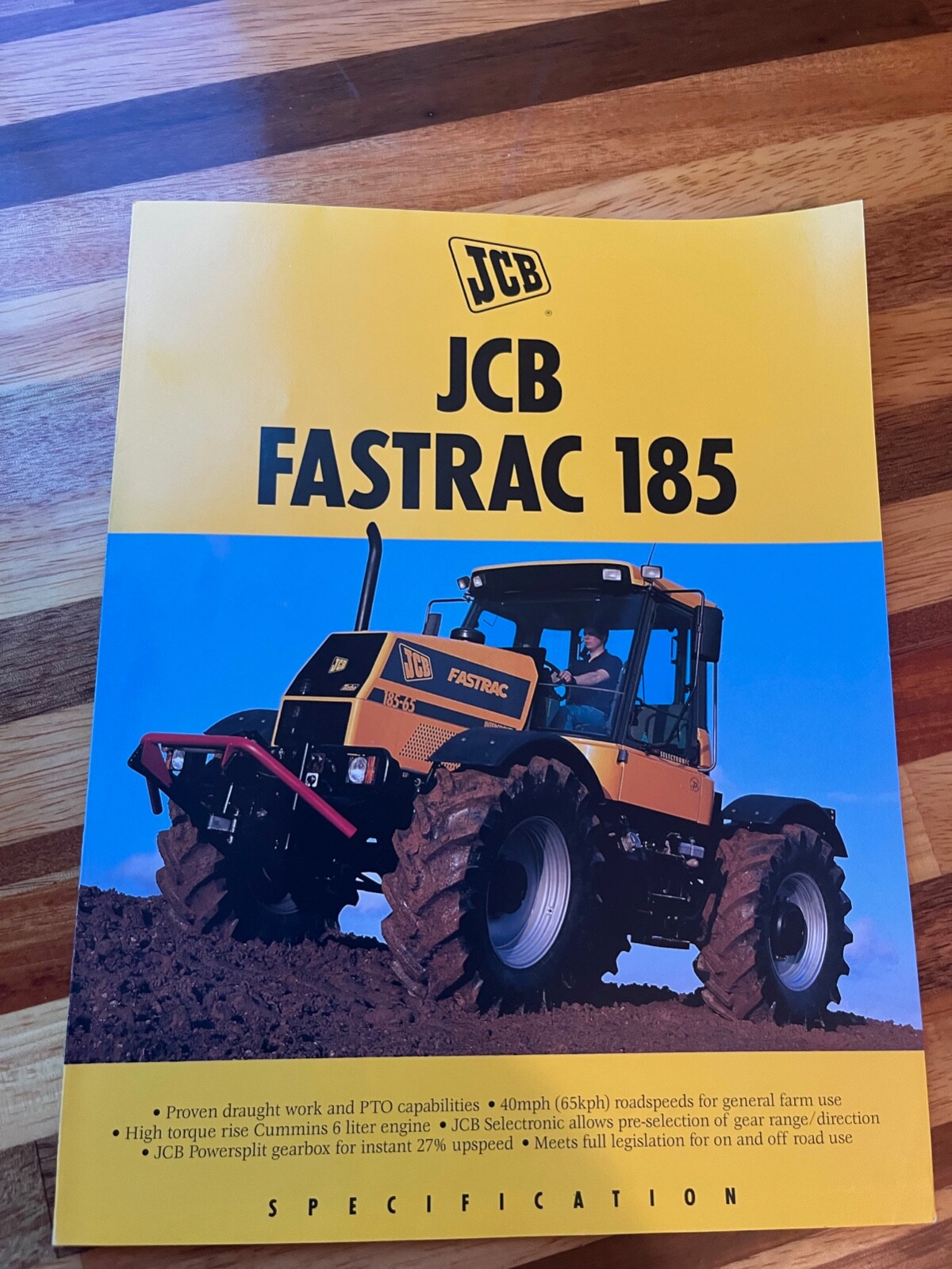 1995 JCB Fastrac 185 Tractor Specifications Agricultural Sales Brochure