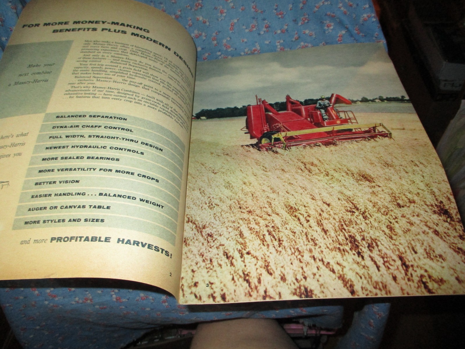 Massely-Harris Profit Maker Combines Pamphlet 24 Pg Schliefs Little City St Paul
