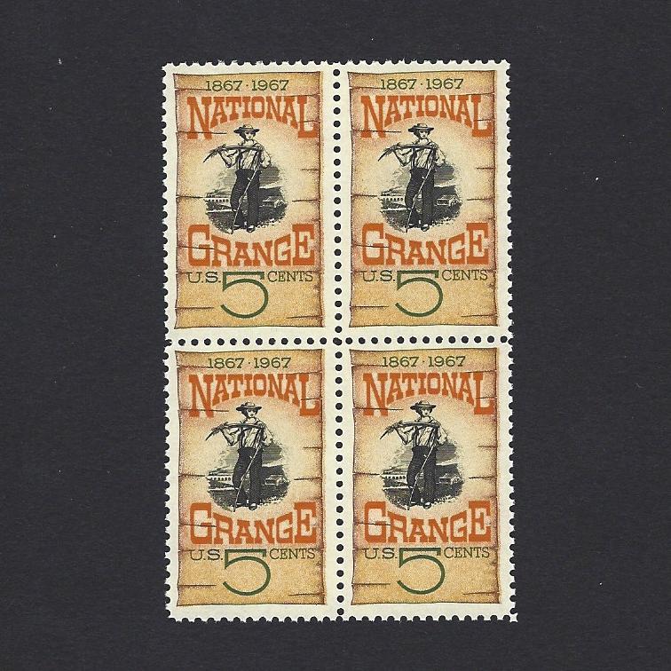 National Grange 100th Anniversary – Vintage Mint Set of 4 Stamps 58 Years Old!