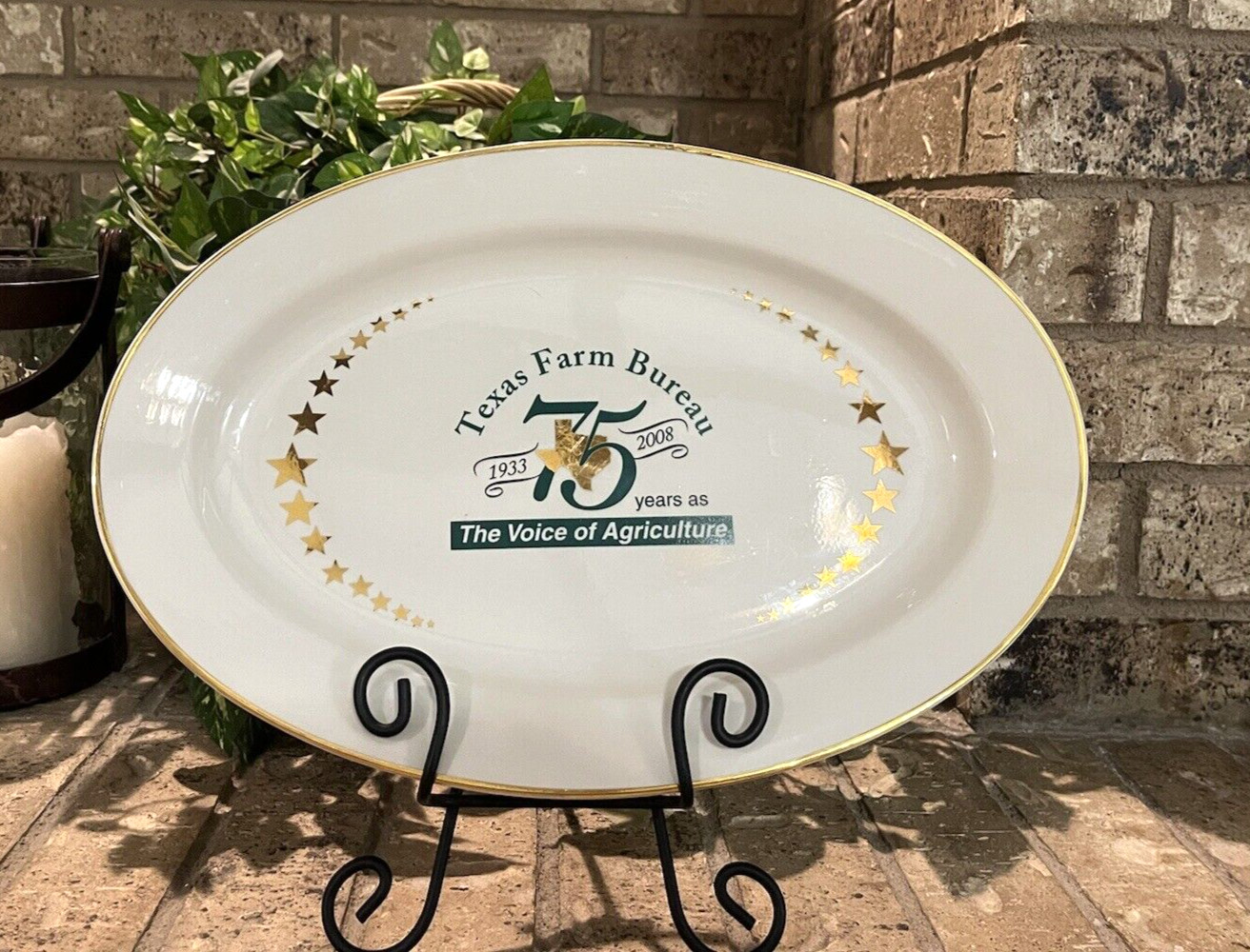 Texas Farm Bureau 75th Anniversary Platter Voice of Agriculture 1933-2008
