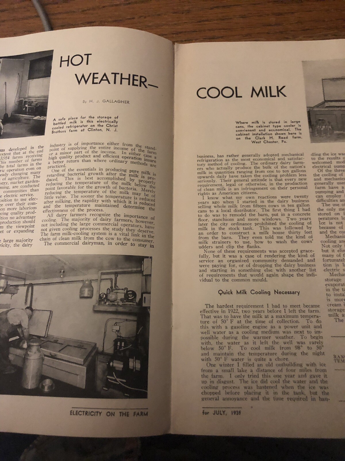Electricity On The Farm July 1935, Corn Shelling Milk Cooling Water Heating