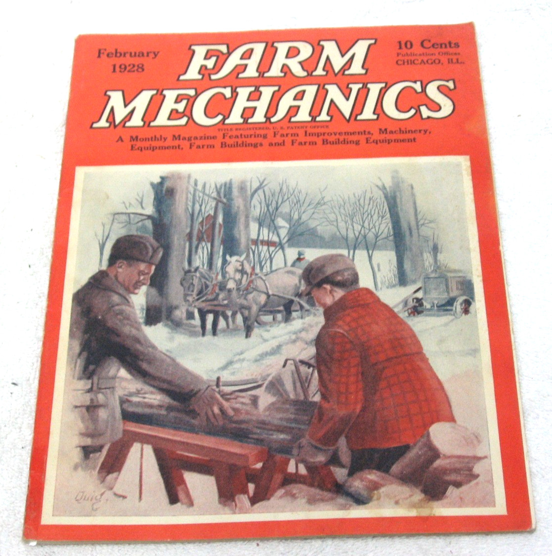 VINTAGE FEB 1928 FARM MECHANICS ADVERTISING MAGAZINE COOL ORIGINAL ADS