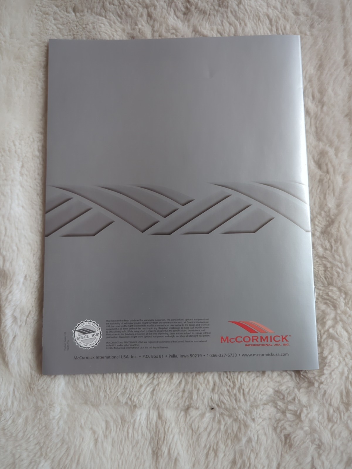McCormick Tractor Product Line Catalog For 2004 Brochure FCCA25 SC Vtg