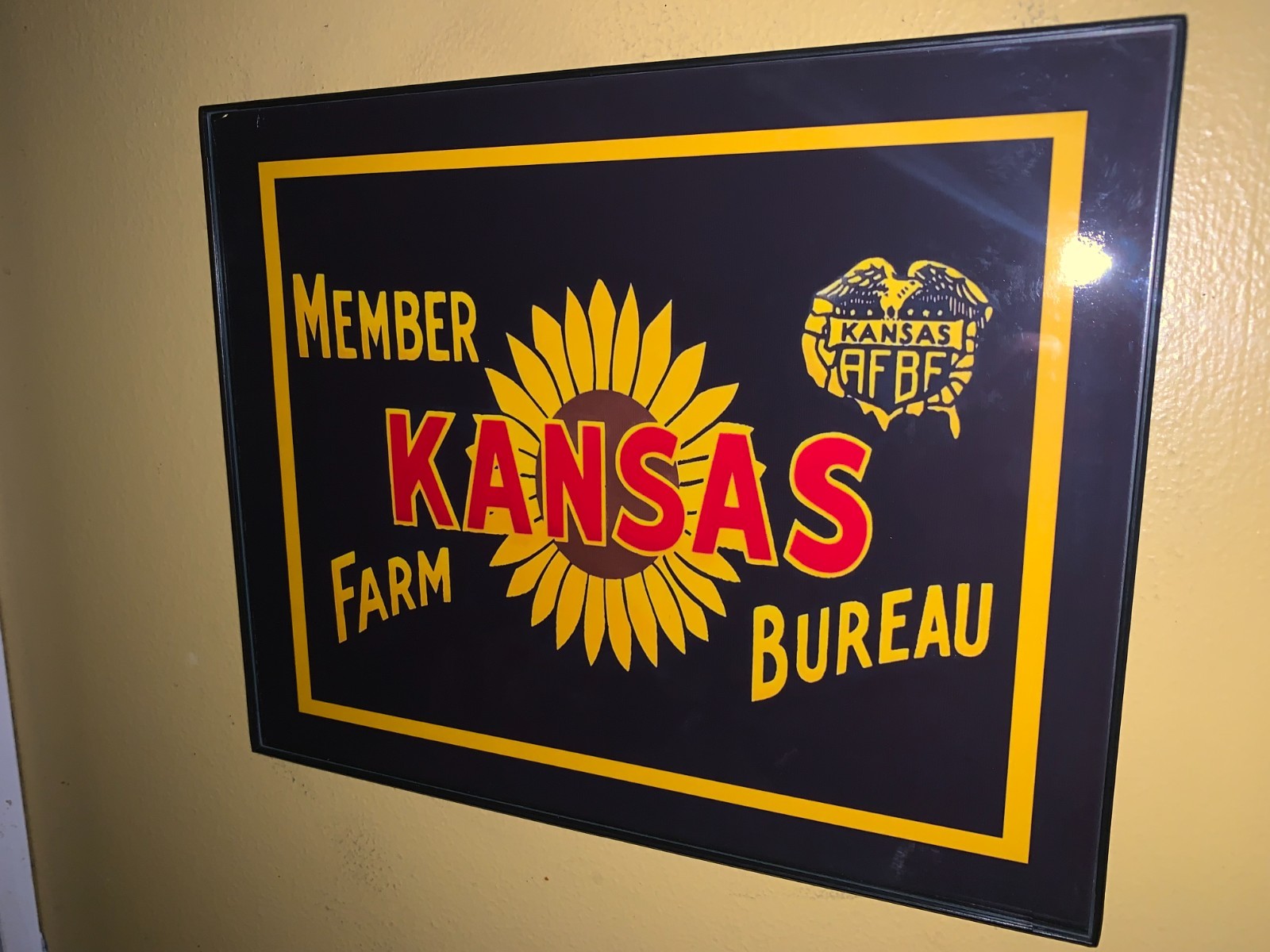 Kansas Farm Bureau Insurance Barn Farmer Advertising Sign