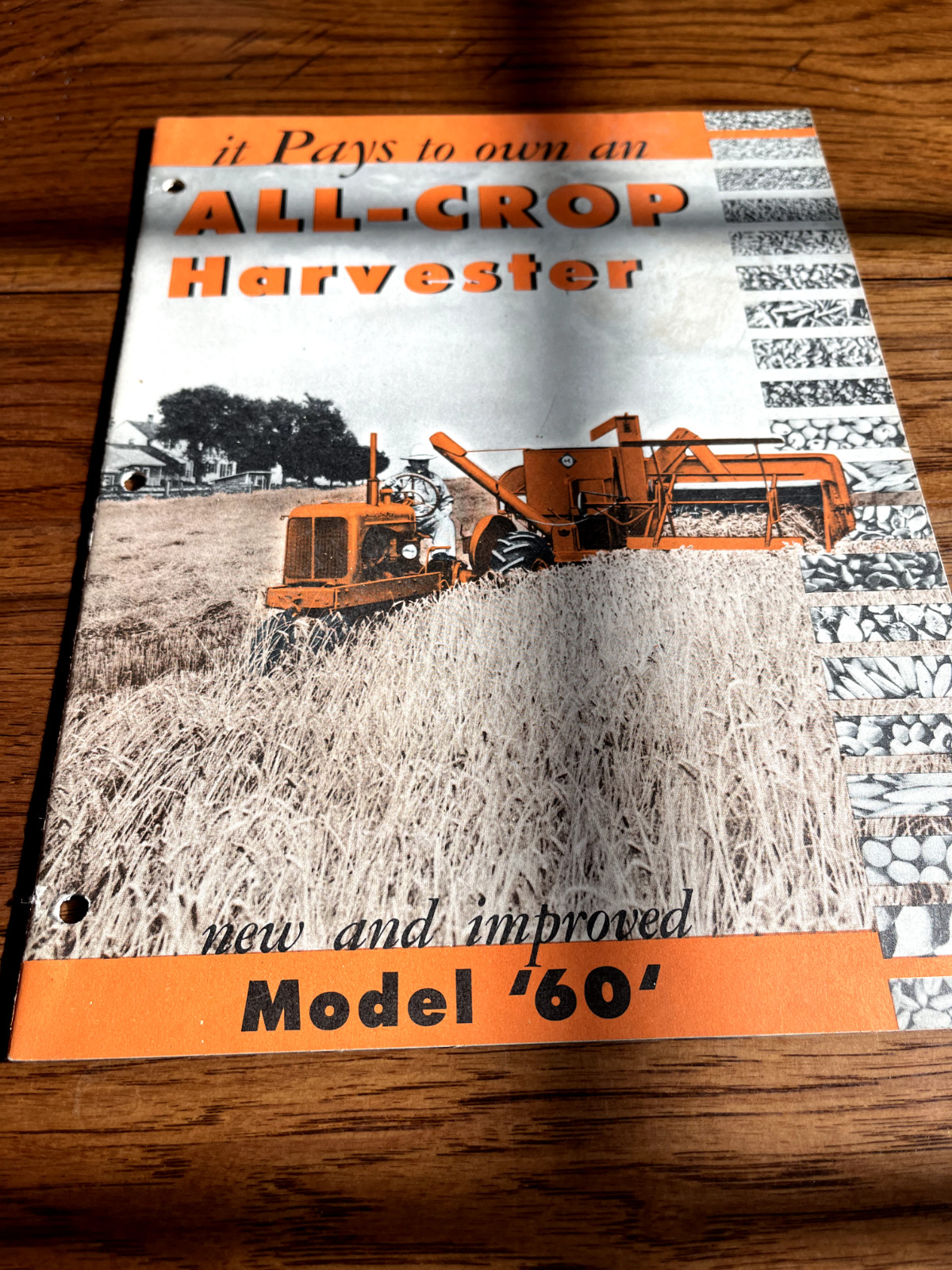 Allis Chalmers 60 All Crop Harvester Combine Brochure BAOH