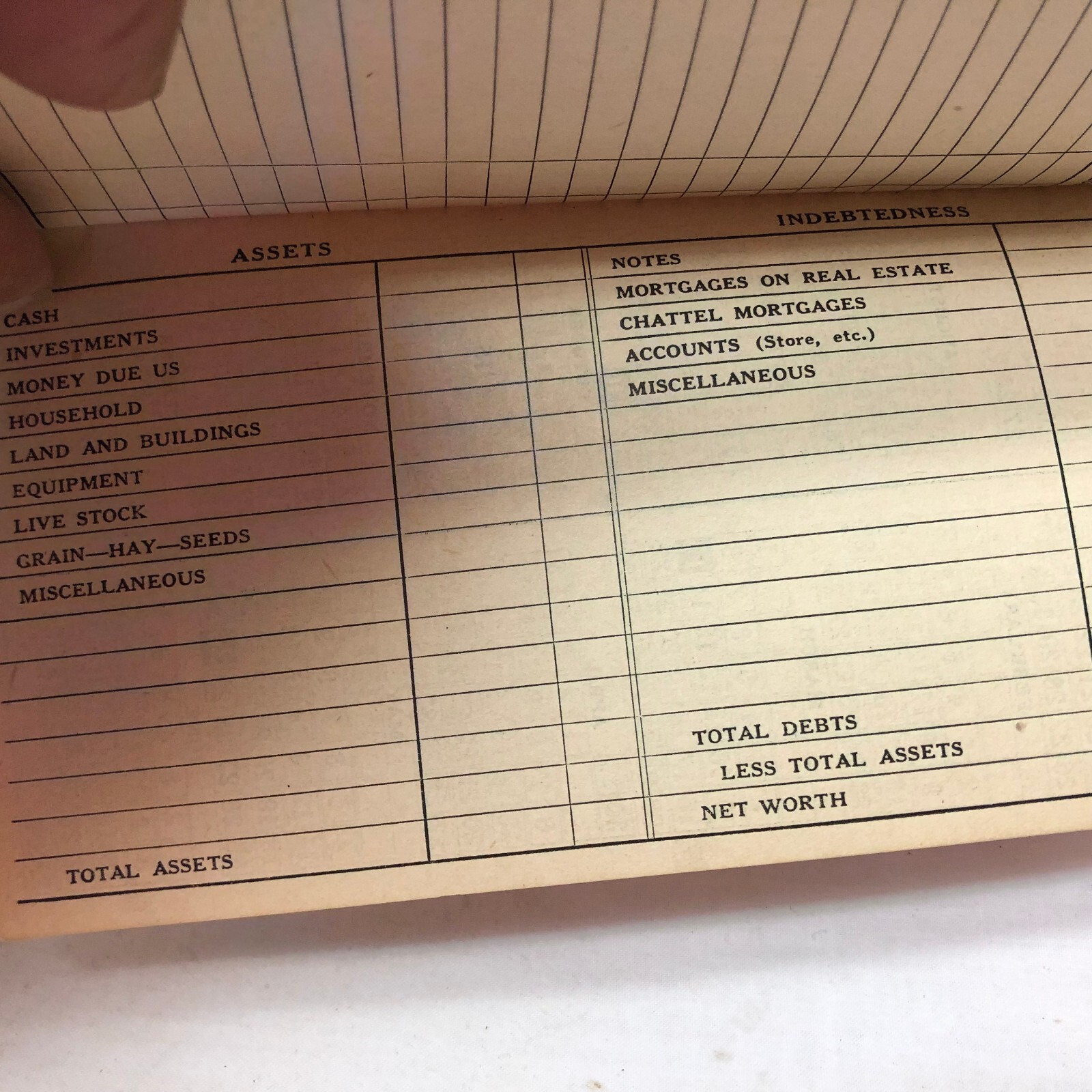 Vintage 1930 Pocket Farm Account Book Advertising Van Wert Grain Co. Van Wert OH
