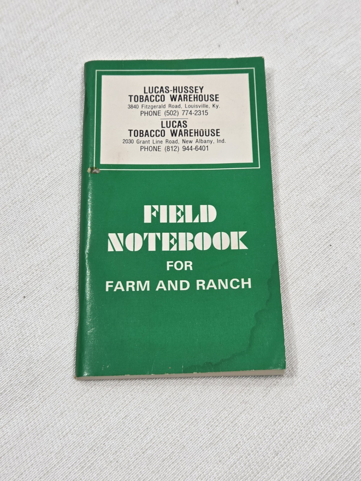 Vintage 1977 1978 Farm Ranch Field Notebook Tobacco Warehouse Ag Guide Ledger