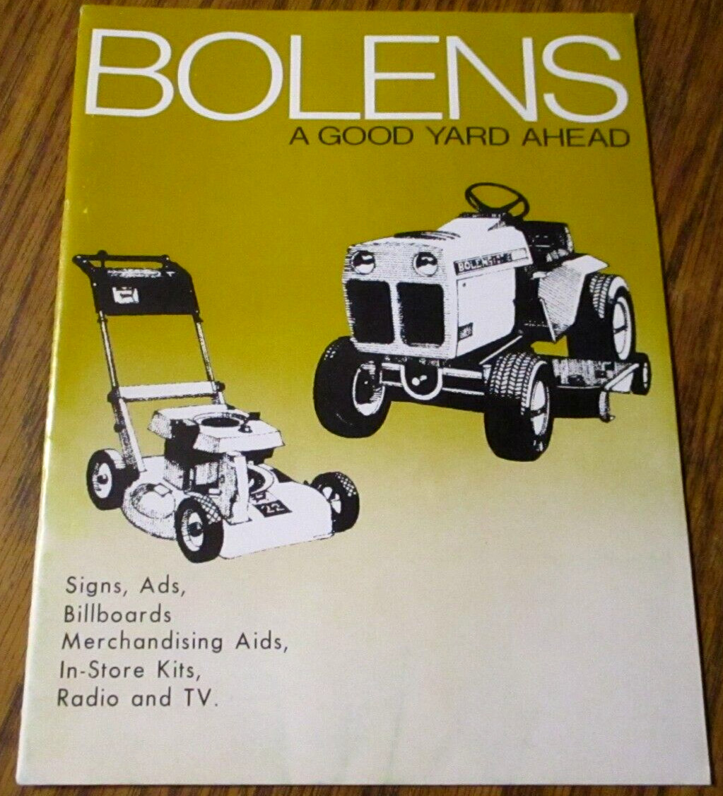 Bolens Lawn Garden Tractor & Attachments & Mowers Dealer Advertising Sales Guide