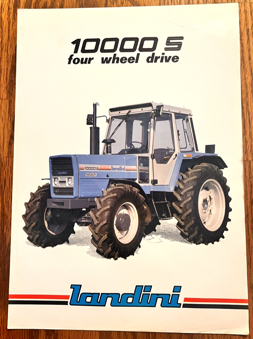 Landini 10000 S 4 Wheel Drive Tractor 1982 sales brochure