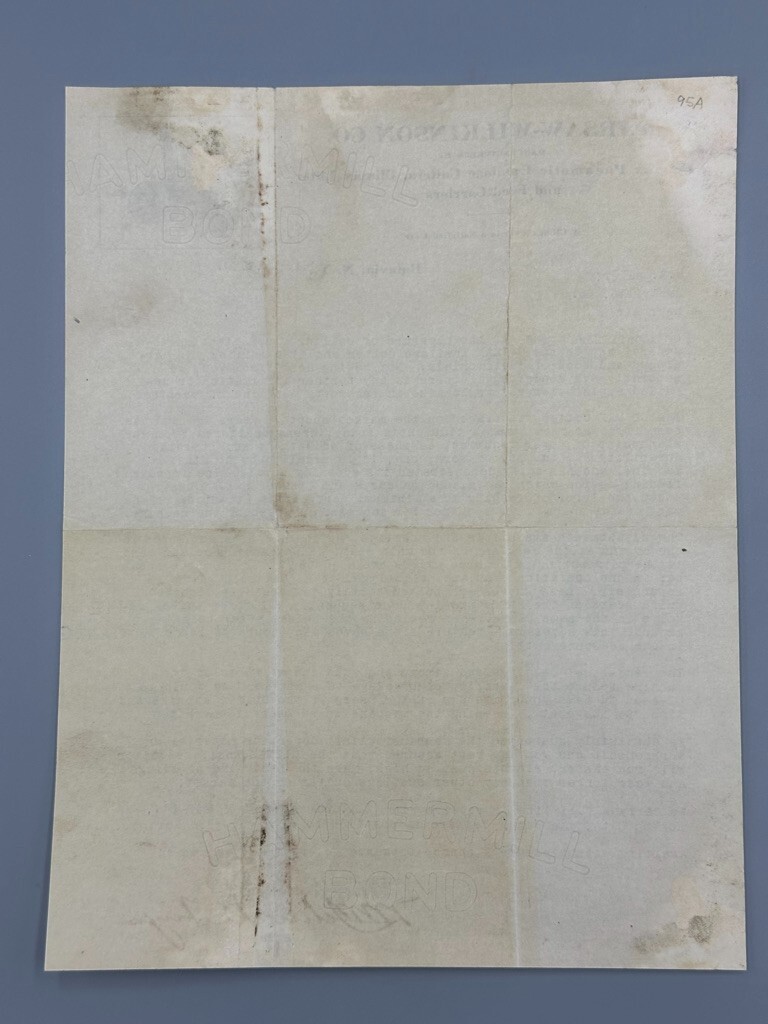 1919 WARSAW WILKINSON Climax Ensilage Cutters FARM Advertising Letter BATAVIA NY