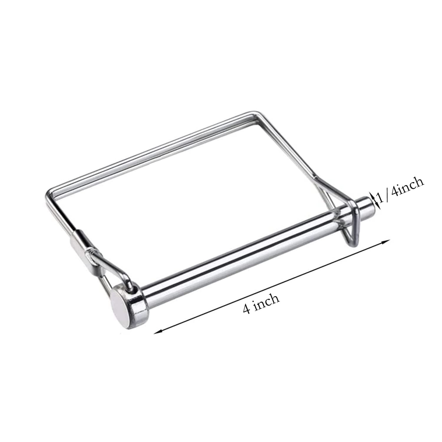 10 Pack 1/4X4 Inch Trailer Coupler Pin Heavy Duty Wire Lock Pin PTO Shaft Lockin