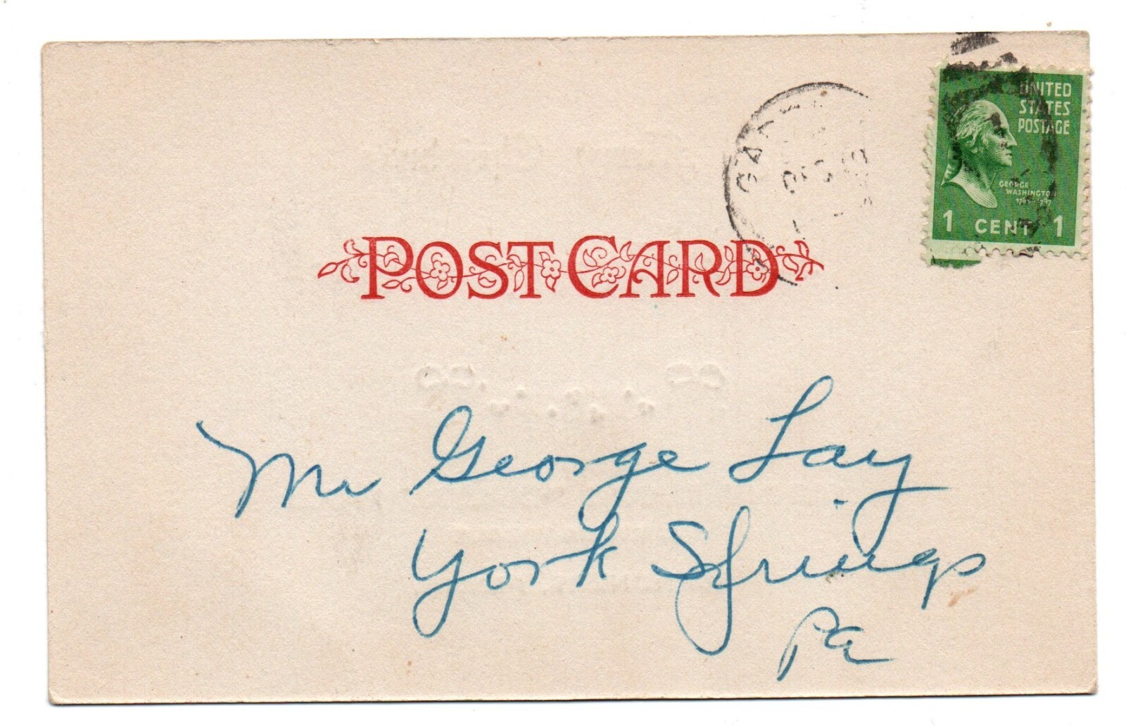 Vintage advertising Christmas Postcard Sunny Slope Poultry Farm Gardners Penn PA