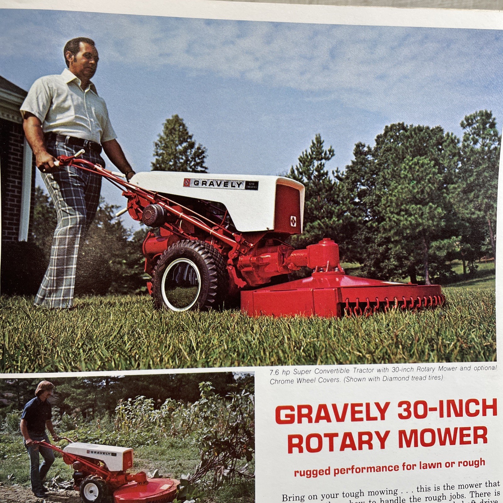 Gravely Garden Tractor Sales Catalog Brochure Vintage 1975 Lawn Equipment