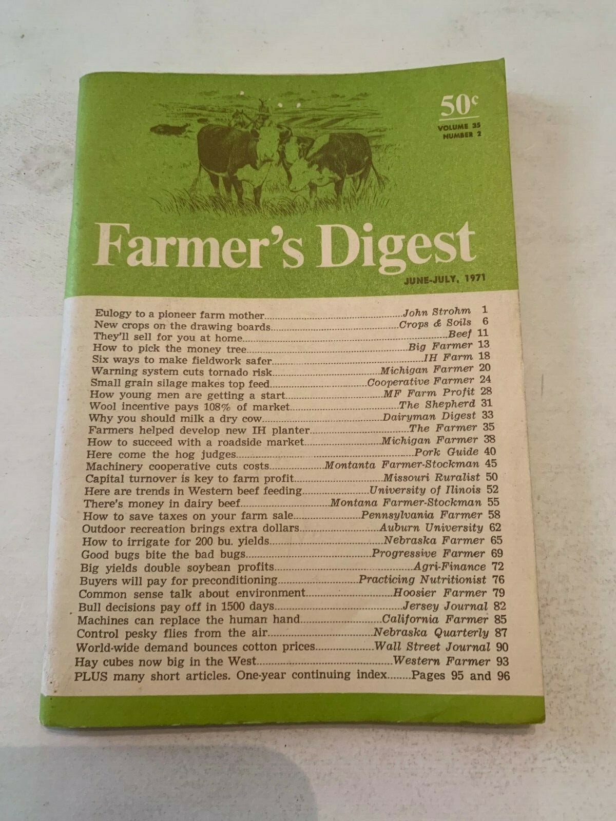June July 1971 Farmers Digest Magazine Volume 35 Number 2
