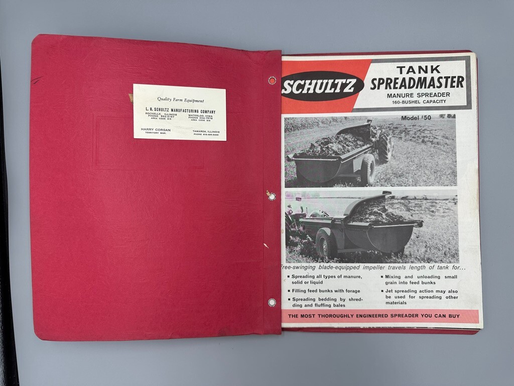 1964 SCHULTZ FARM MACHINERY Sales Manual Parts List