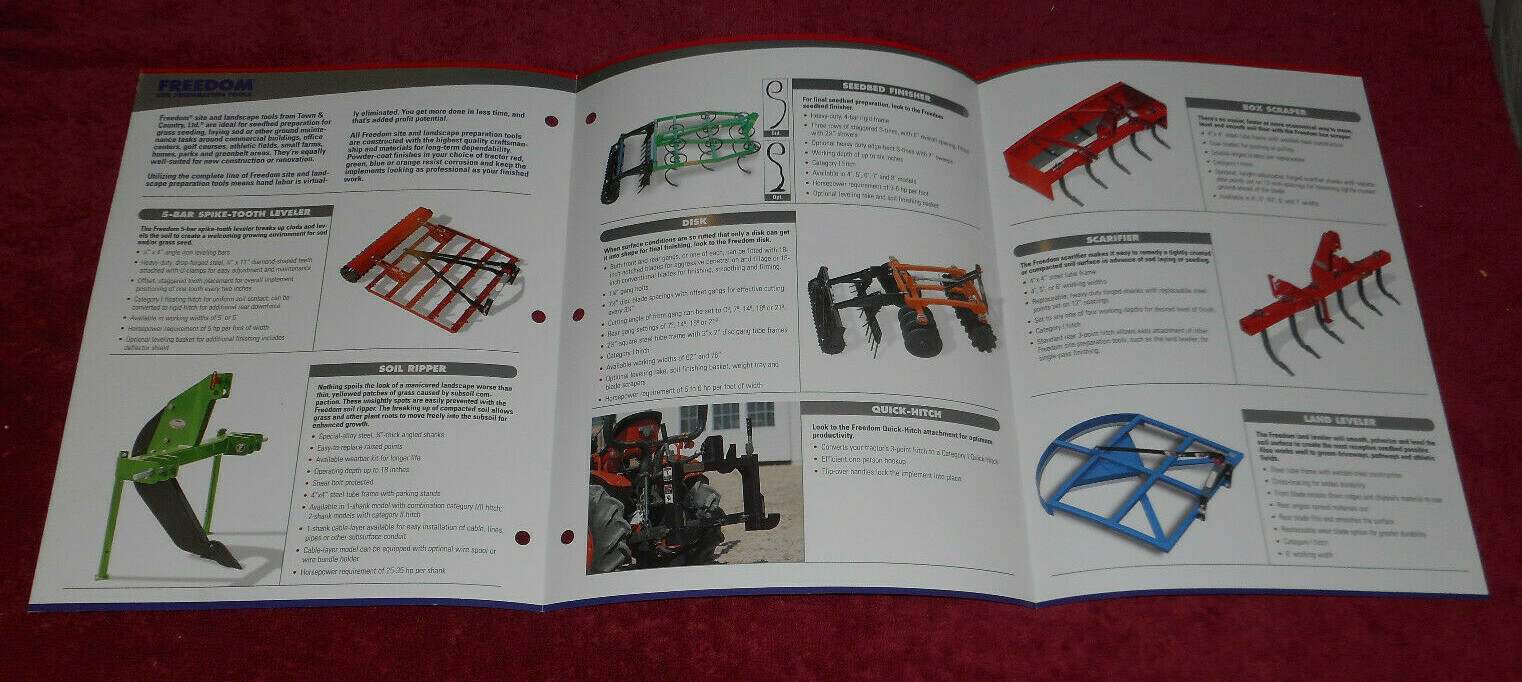 2004 Freedom Agricultural Landscape Site Preparation Tools Brochure Advertising