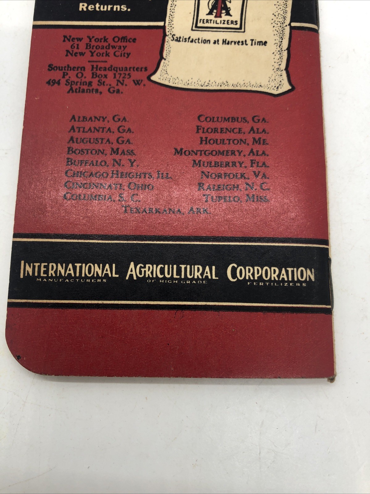 Vintage 1940 International Fertilizers Farmers Notebook Calendar Boston Mass