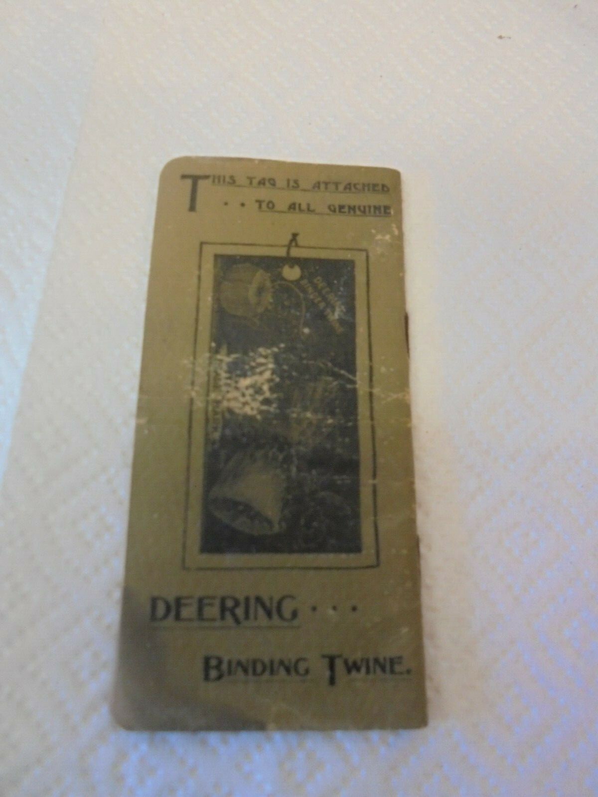 pocket notebook william deering chicago 1891 grain grass cutting machinery rough