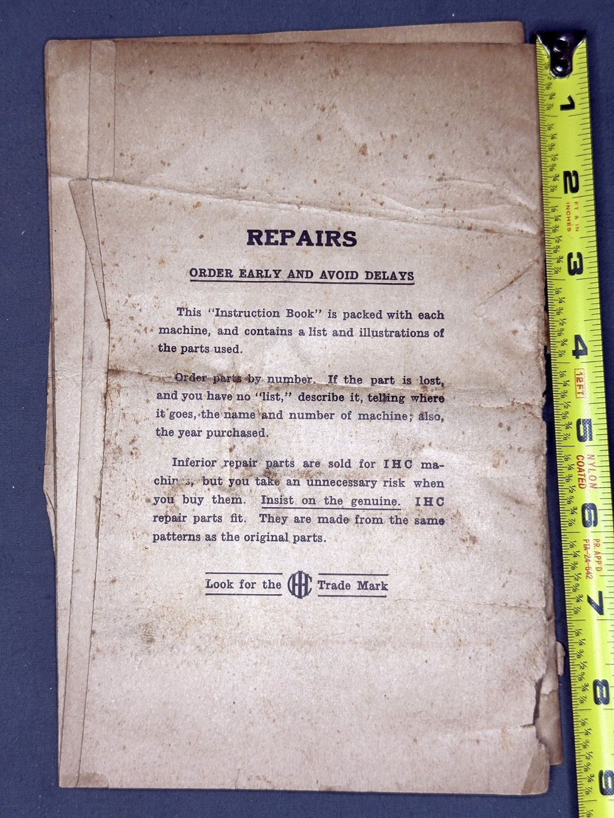 McCormick-Deering Tractor Disk Harrow No. 5 – Set Up & Operating Instructions
