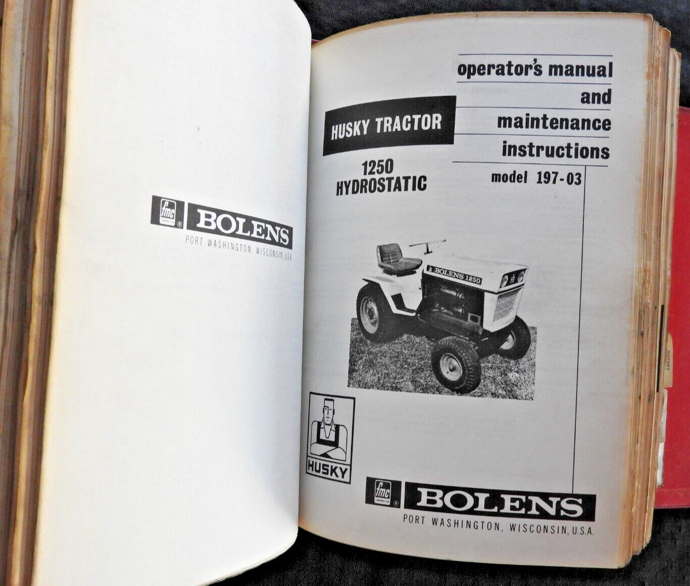 1961-72 Bolens Husky Lawn Tractor Dealer Master Operators Parts Manuals w/Prices