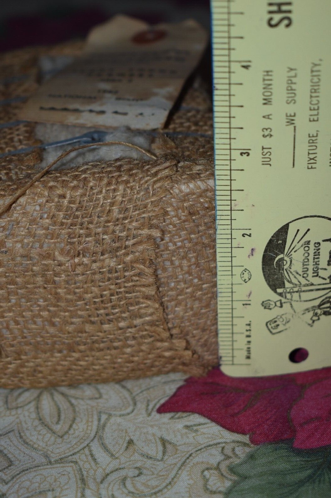 Vintage Souvenir Real Mini Cotton Bale From The Texas Young Farmers Area 2 1982 