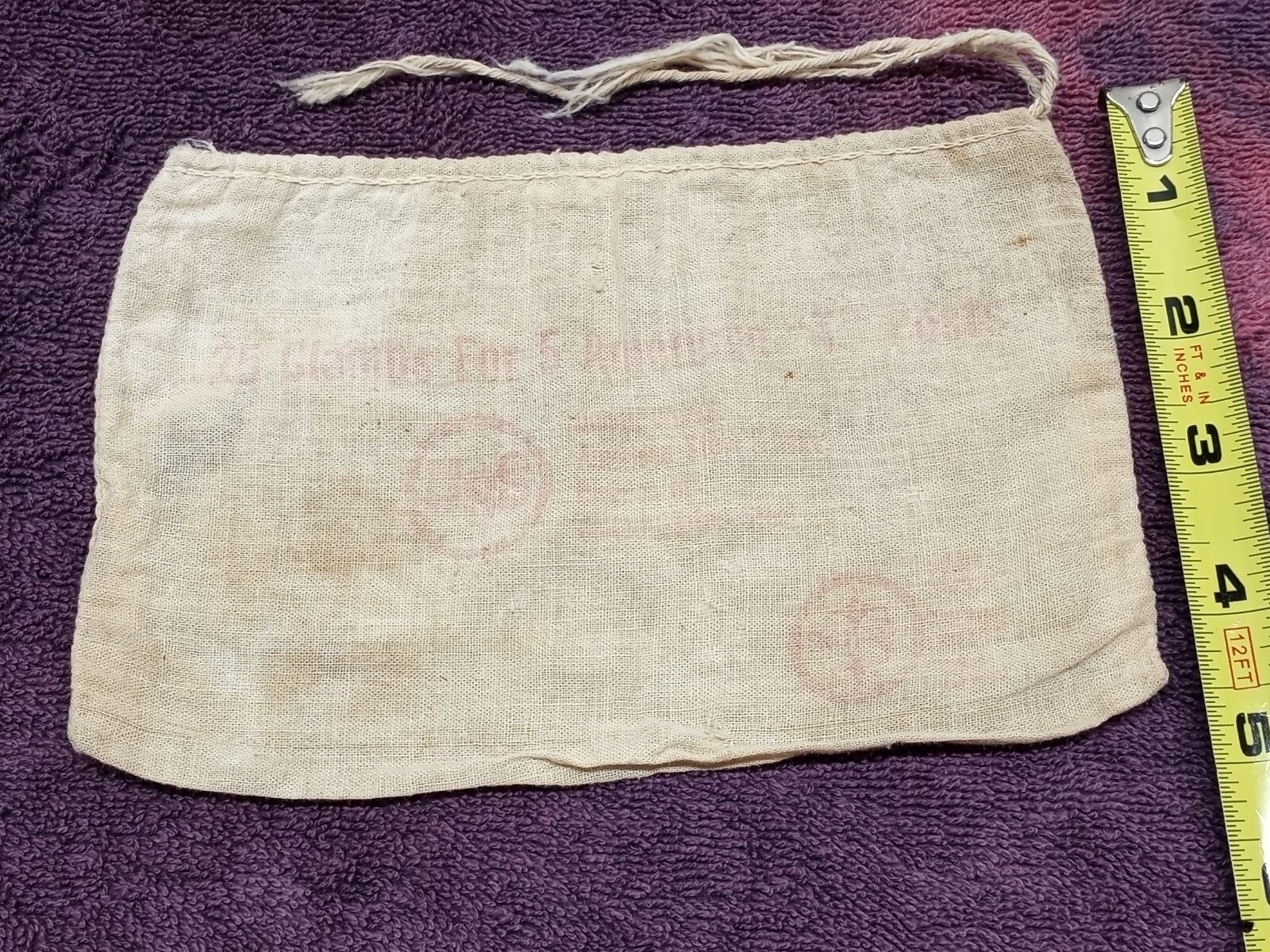 Vintage CLOTH BAG USS 25 CLAMPS FOR 5 AMERICAN T POST US STEEL