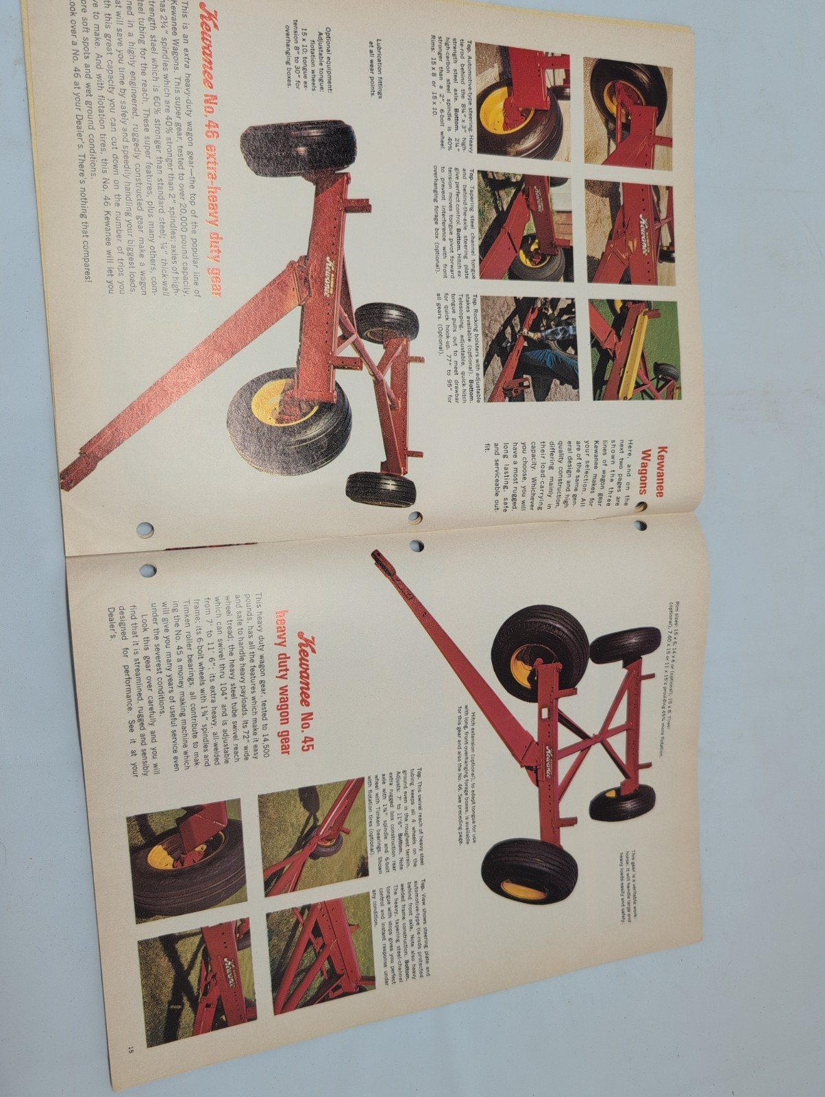 Kewanee Augers Mills Wagons Elevator Disk Brochure Catalog Farm Equipment
