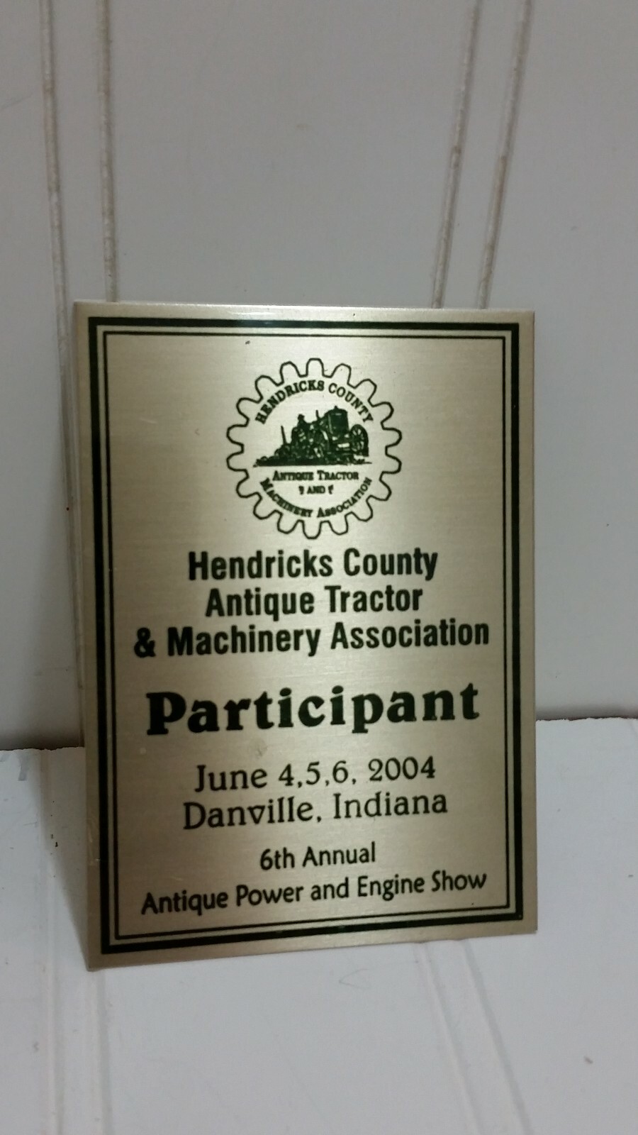 Power & Antique Engine Show EXHIBITOR PLAQUE Lot Exibits Tractor Machinery Brass