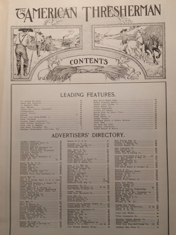 1908 The American Thresherman Complete Magazine Madison WI Many Great Ads !