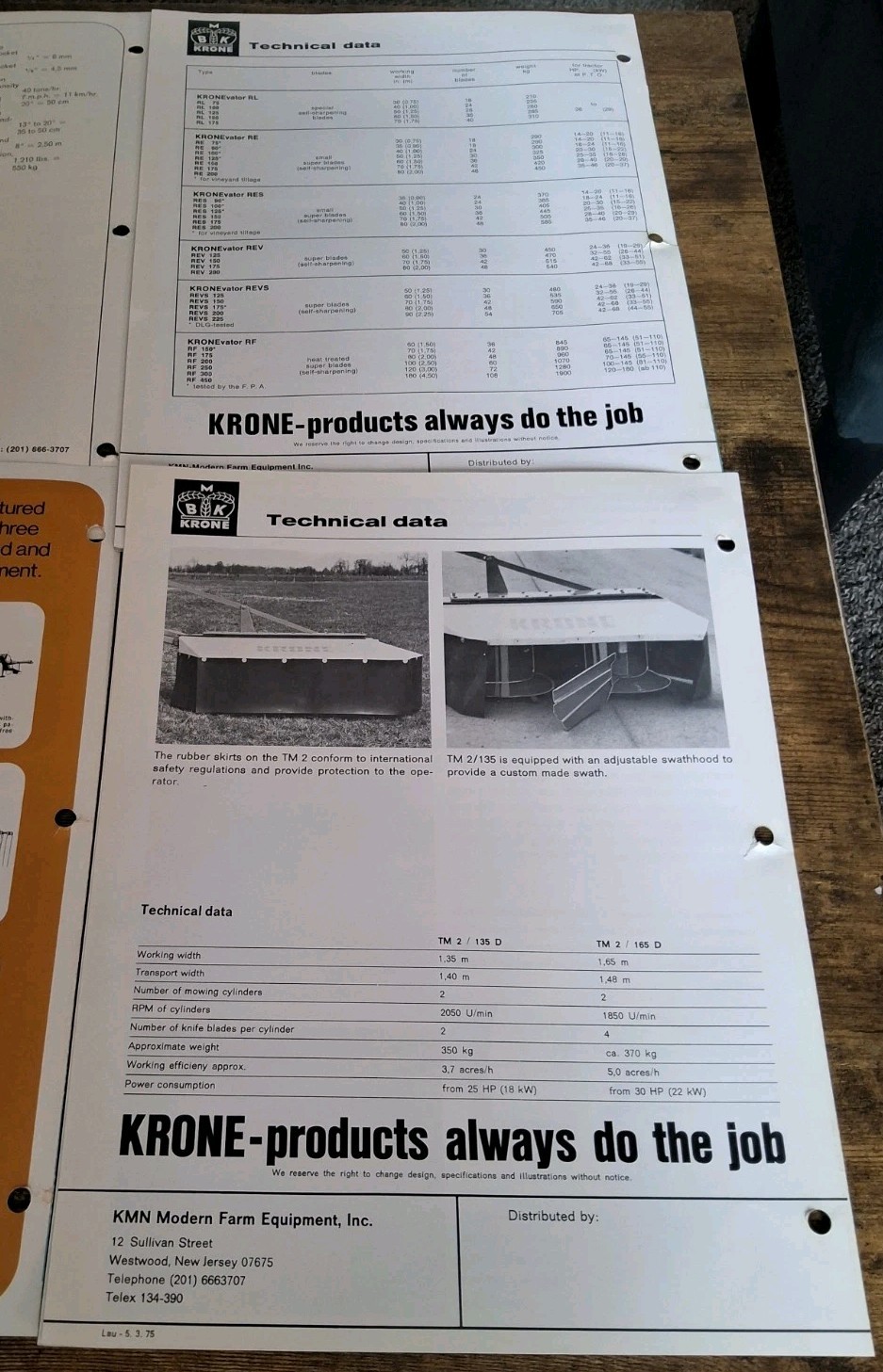 KNM Brochures Corn Chopper KRONEvator Fertilizer Spreaders Silo Unloader Mowers