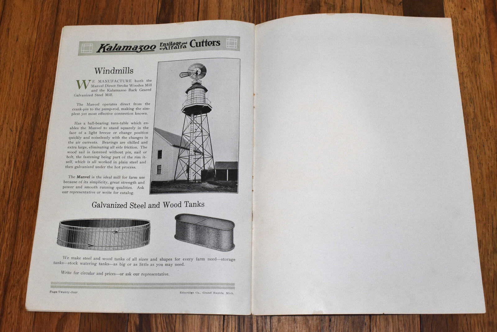 Vintage 1900s Kalamazoo Silo Co Ensilage Cutters Farm Brochure Color Catalog