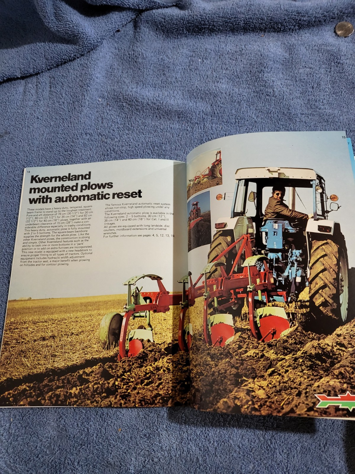 Vintage 1976 KVERNELAND A/S MOLDBOARD PLOWS Sales BROCURE Norway Tractor Farm AG