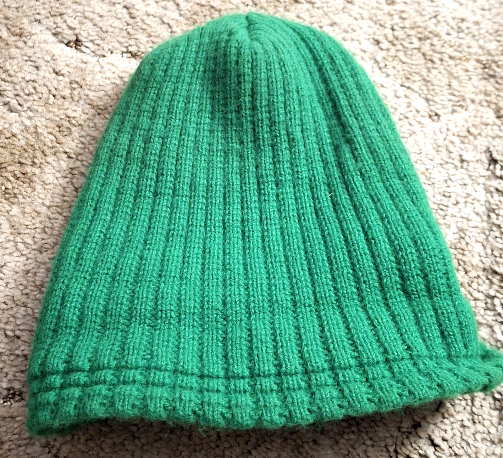 Vintage Avco New Idea Green Winter Hat Toboggan