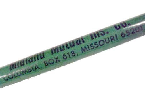 Midland Mutual Ins Co Lead Pencil Columbia Missouri MO Vintage Advertising