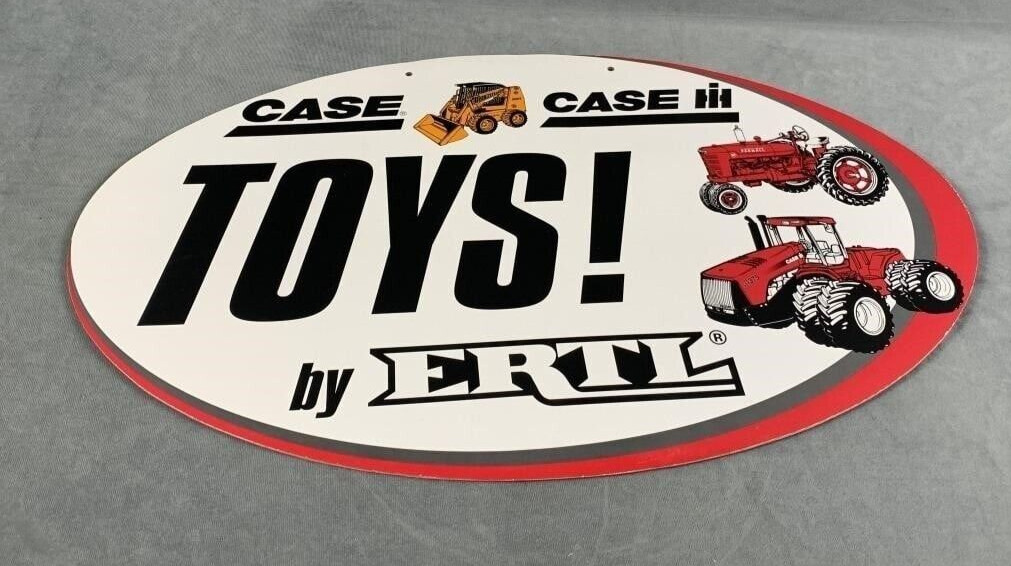 Case TOYS! by ERLT Sign Double sided Oval 29.5&Prime; x 17.75&Prime; cardboard VG condition